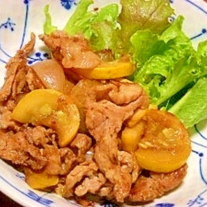 ズッキーニと玉葱☆豚肉の生姜焼き